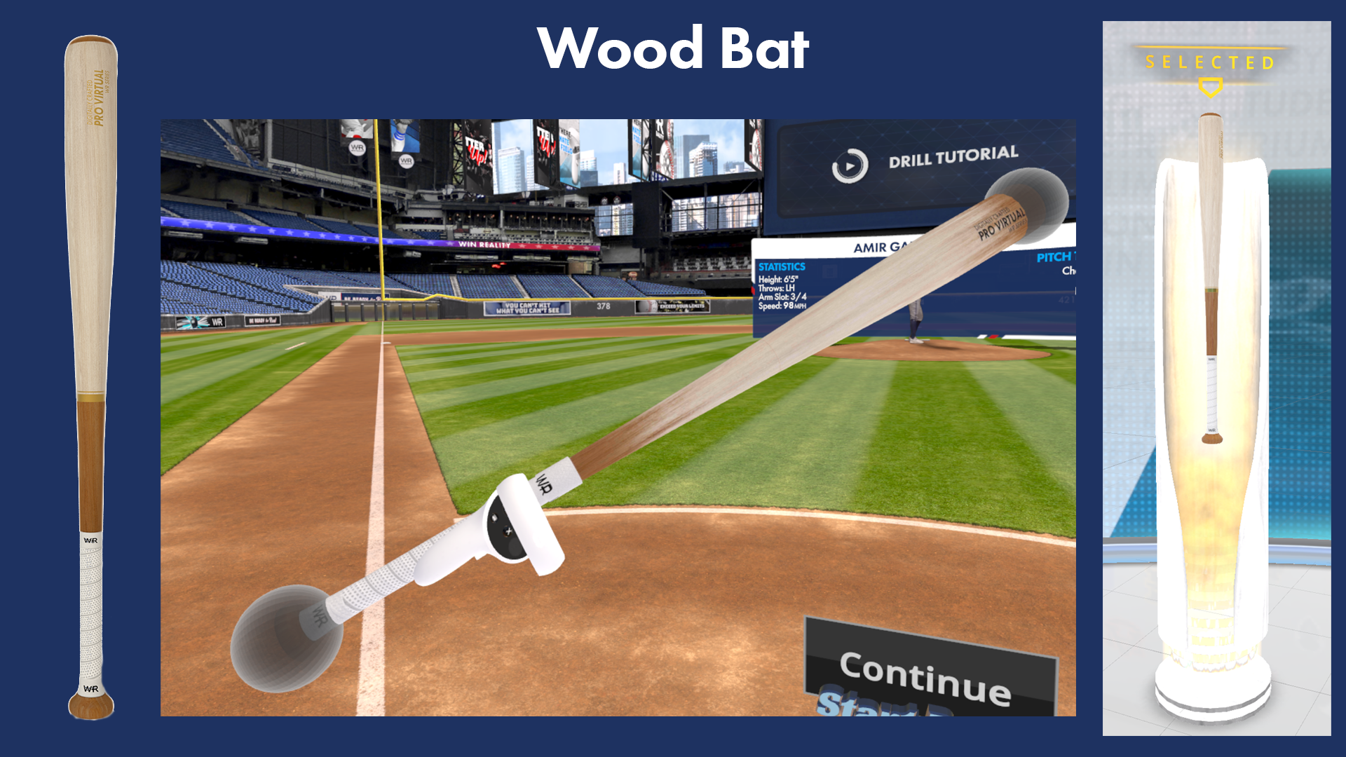 Wood bat showcase